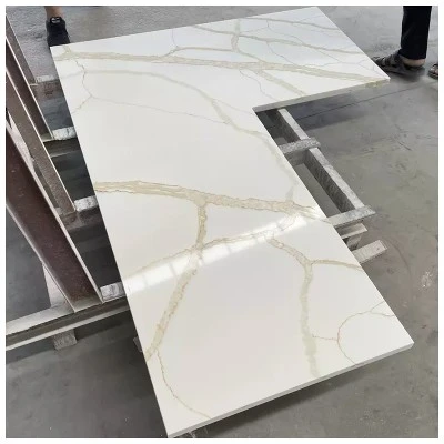 Calacatta Gold Quartz L Shape Countertops Calacatta Gold Quartz L Shape Countertops
