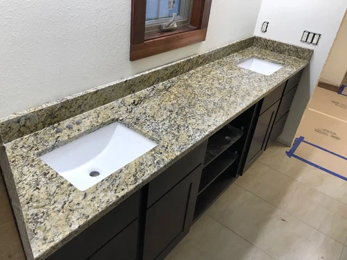 Stanta Cecilia Brazilian Granite Double Sink Countertops Stanta Cecilia Brazilian Granite Double Sink Countertops