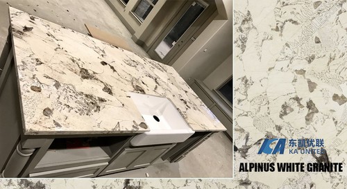 Alpinus White Granite Kitchen Countertops KA UNITED Alpinus White Granite Kitchen Countertops KA UNITED