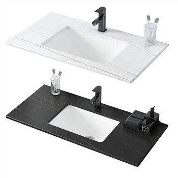Sink wieħed Sintered Stone Vanity Countertop