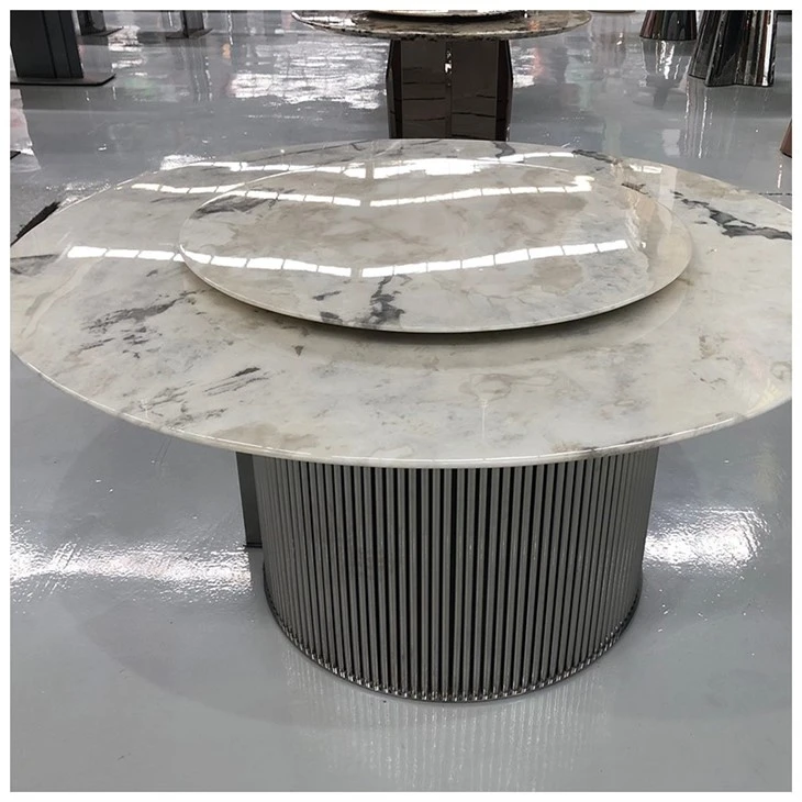Dover White Namibian White Round Dining Table
