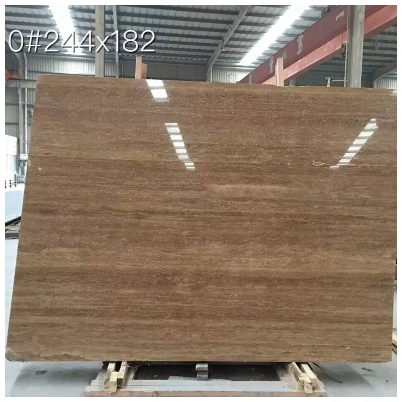 Dark Brown Travertine Slabs
