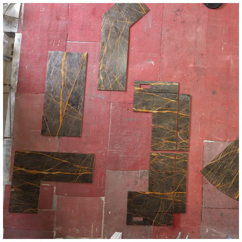 Nero Port Laurent Brown Gold Marble Countertops