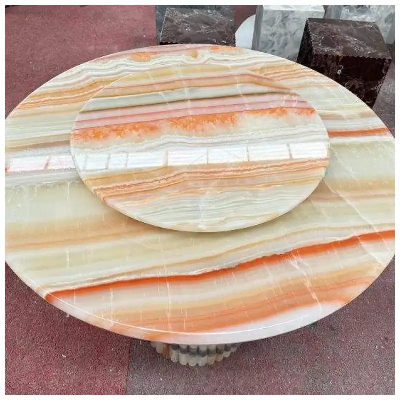 Rainbow Onyx Round Dining Tables