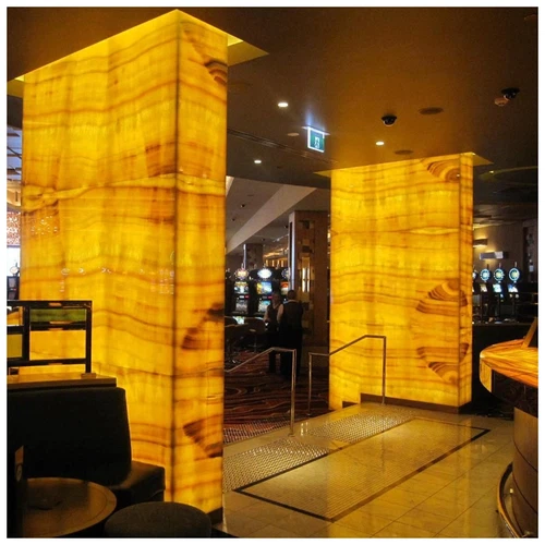 Backlit Onyx Columns For Grand Hotel Lobby Projects-KA UNITED Backlit Onyx Columns For Grand Hotel Lobby Projects-KA UNITED