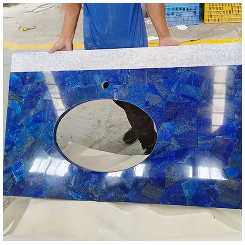 Lapis Lazuli Blue Gemstone Oval Sink Vanity Tops Lapis Lazuli Blue Gemstone Oval Sink Vanity Tops
