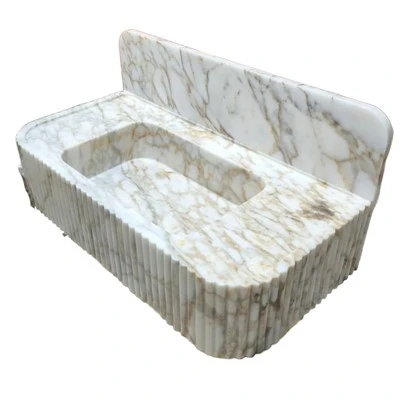 Calacatta Gold Irħam Skalut Sink
