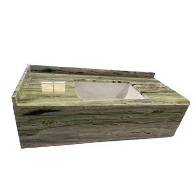Shangri-La Green Marble Floating Vanity Tops